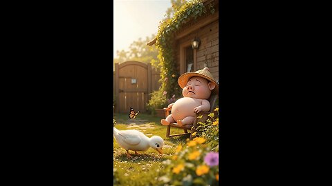 Cat Kidnaps Duck in Funniest Garden Chase Ever! 🦆😂 | Funny Cat Cartoon Shorts #cat #aicat #cat