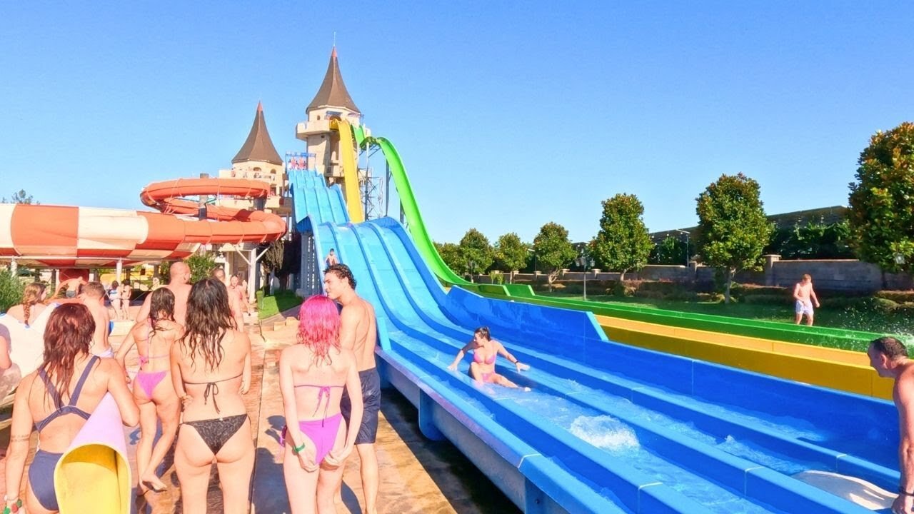 Unseen Secrets: Exploring Europes INSANE Water Park. Aquaparadise in Bulgaria. All Waterslides