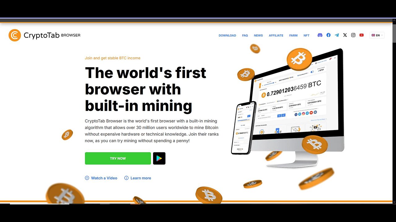 CRYTOTAB BROWSER SURF THE INTERNET🌍 AND MINE BITCOIN 💲 CRYPTOCURRENCY SAME TIME LEGIT FOR 💻 & 📱 🥰👍🏆
