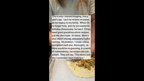 My Recipes Are My Legacy