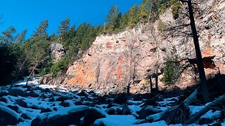 WINTER SNOW ICE HIKING Traversing the Boulder Field Canyon @ Tamanawas Falls Trail! | 4K Mount Hood