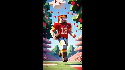 NFL football in Minecraft right now it’s the commanders versus the chiefs