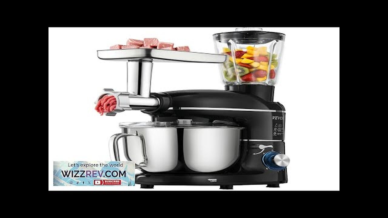 3-in-1 Stand Mixer 5.9 QT Electric Dough Mixer 660W 6 + P Review