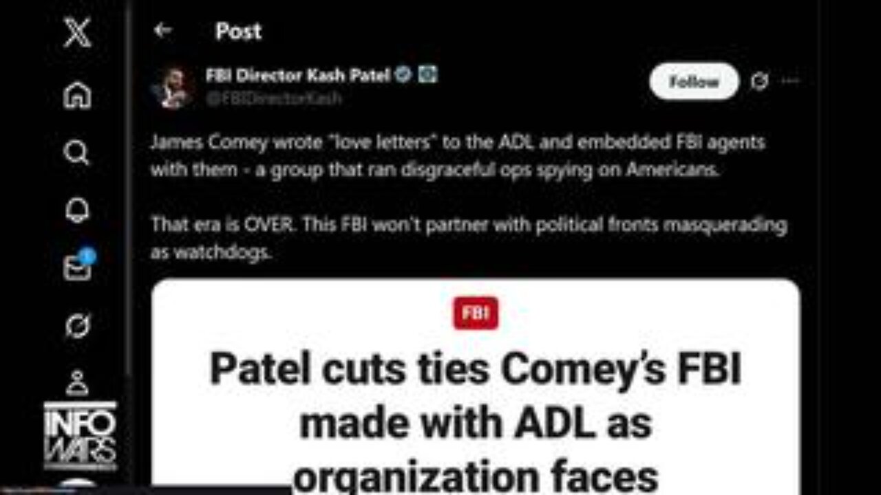 ADL Begs For A Phone Call With Kash Patel After FBI Cuts Ties