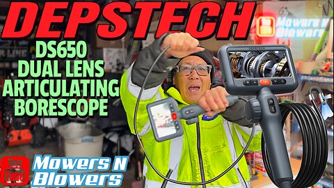 DEPSTECH Dual Lens Two-Way Articulating Borescope Camera with Light Snake Scope Industrial Endoscope