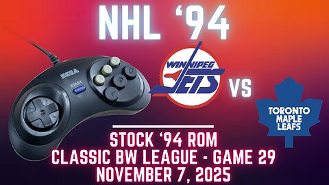 NHL '94 Fall Classic Gens BW - Jets (smozoma) at Maple Leafs (Len) {Genesis} Game 29