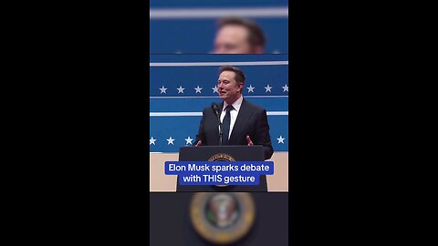 Elon Musk has sparked debate online after taking the stage at an inaugural event and making this ges