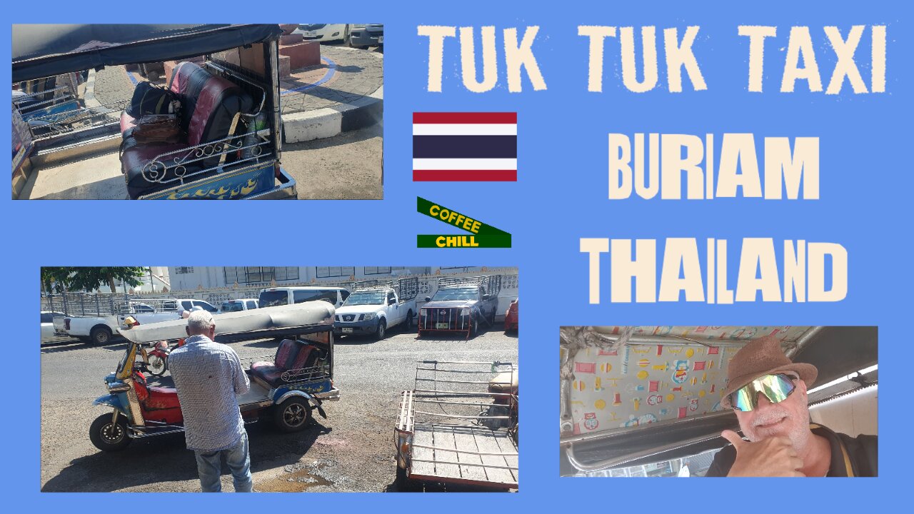 Tuk Tuk Taxi - Buriam City Southern Isaan Thailand - Train Station to New Residence Hotel #บุรีรัมย์