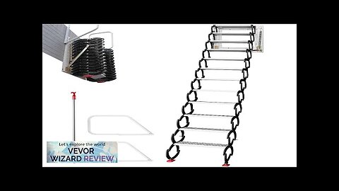 VEVOR Attic Steps Pull Down 12 Steps Attic Stairs Alloy Attic Access Review