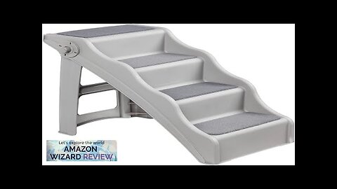 Amazon Basics Foldable Steps for Dogs and Cats Grey 14.6"X24.82"X19.5" Review