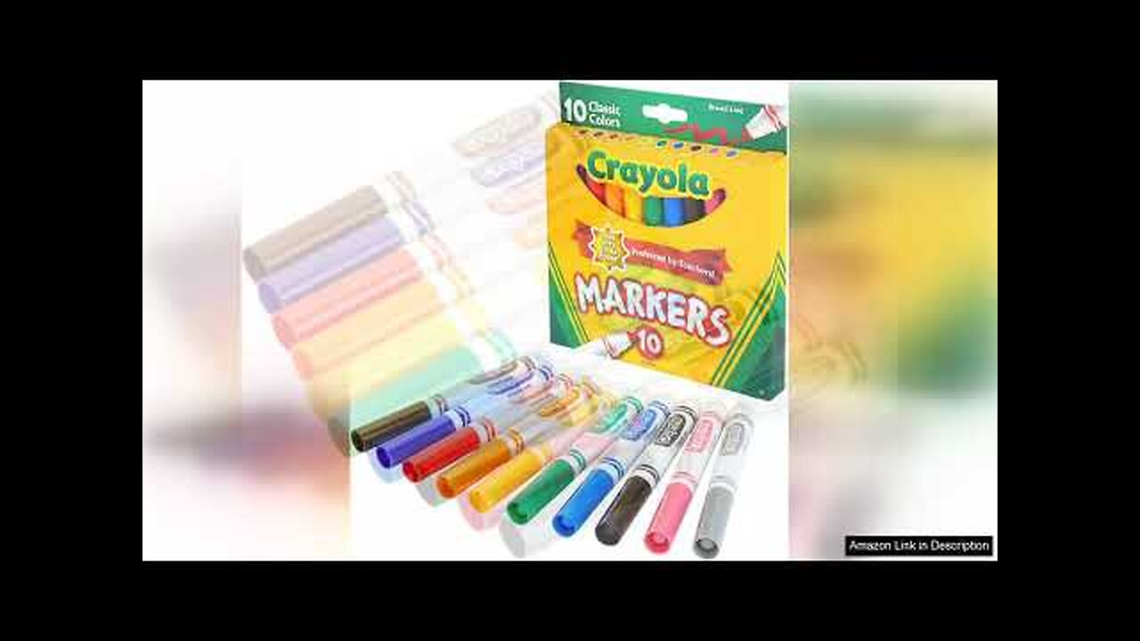 Crayola Broad Line Markers (12 Packs) Bulk Markers for School Coloring Markers Review