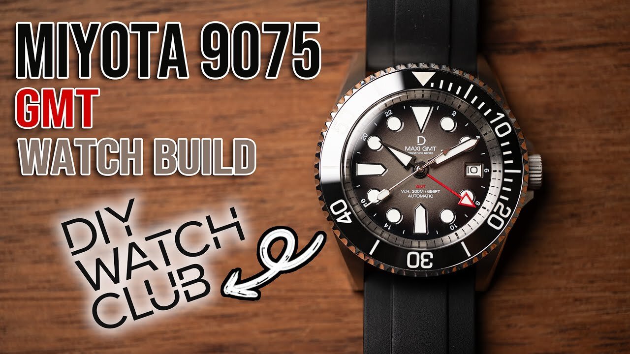 DIY Watch Club Review & Watch Build - Miyota 9075 GMT Dive Watch