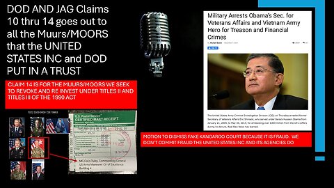 UNITED STATES INC AND GENERALS WE REVOKE AND RE INVEST YOUR ILLEGAL TRUST TO THE MUURS FROM AMERICAS