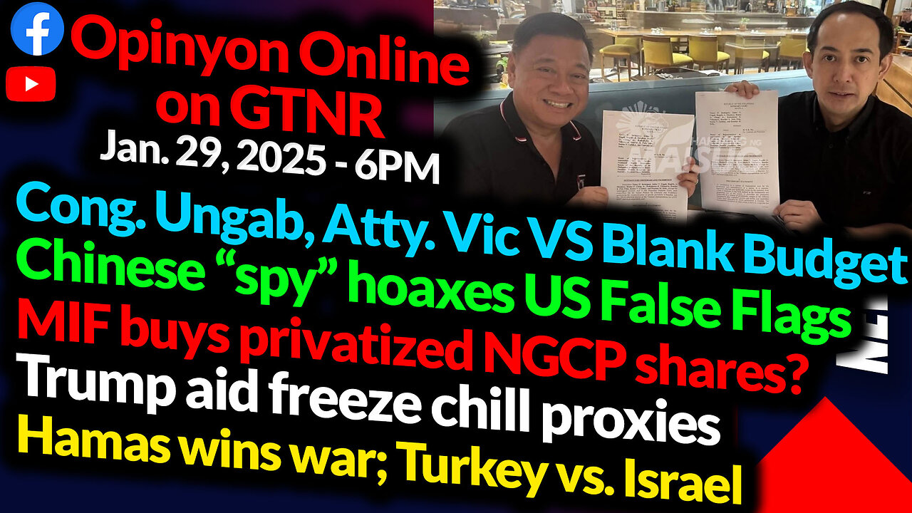 Pilipinas VS Tamba BBM Blank Budget | Spy Spy US False Flags| GTNR Ka Mentong and Ka Ado