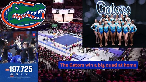 Florida wins in a women's gymnastics meet with North Carolina, Temple, and West Virginia