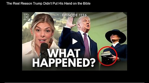 The Real Reason Trump Didn’t Put His Hand on the Bible