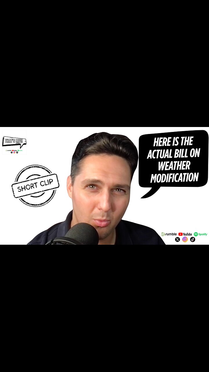 Here is the Actual Bill on Weather Modification