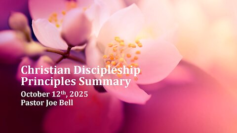Christian Discipleship Principles Summary