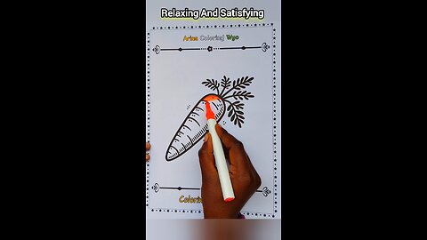 Relaxing Carrot Coloring Page | Satisfying Coloring Video for Stress Relief