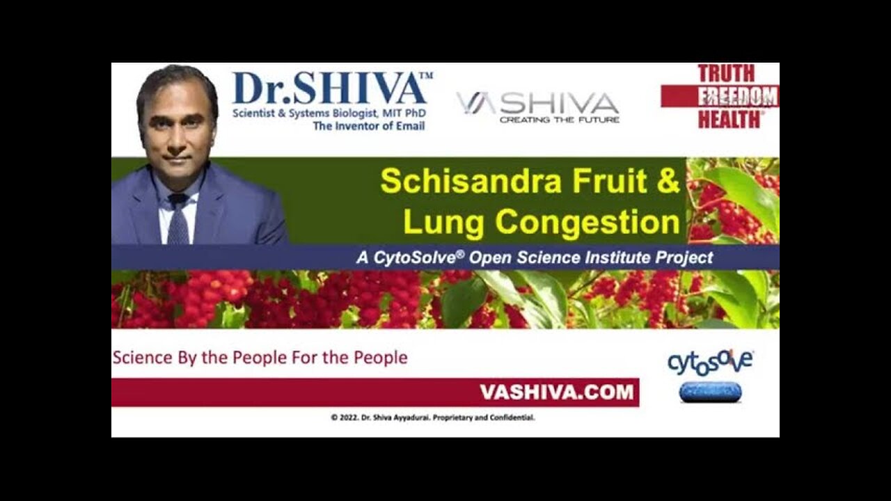 Dr.SHIVA™: Schisandra on Lung Health @CytoSolve® Systems Analysis(3/22)
