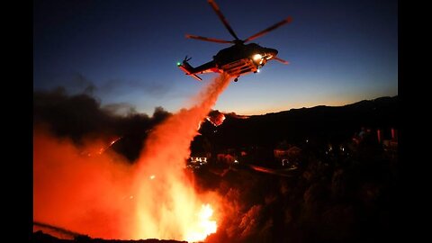 Firefighting helicopters battle Palisades Fire in Los Angeles