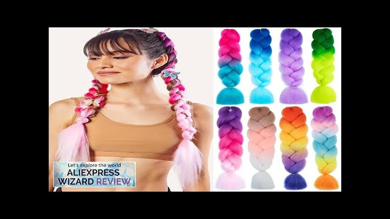 24" Synthetic Yaki Braids Hair kanekalon Ombre Braiding Hair Jumbo Braid Hair Review