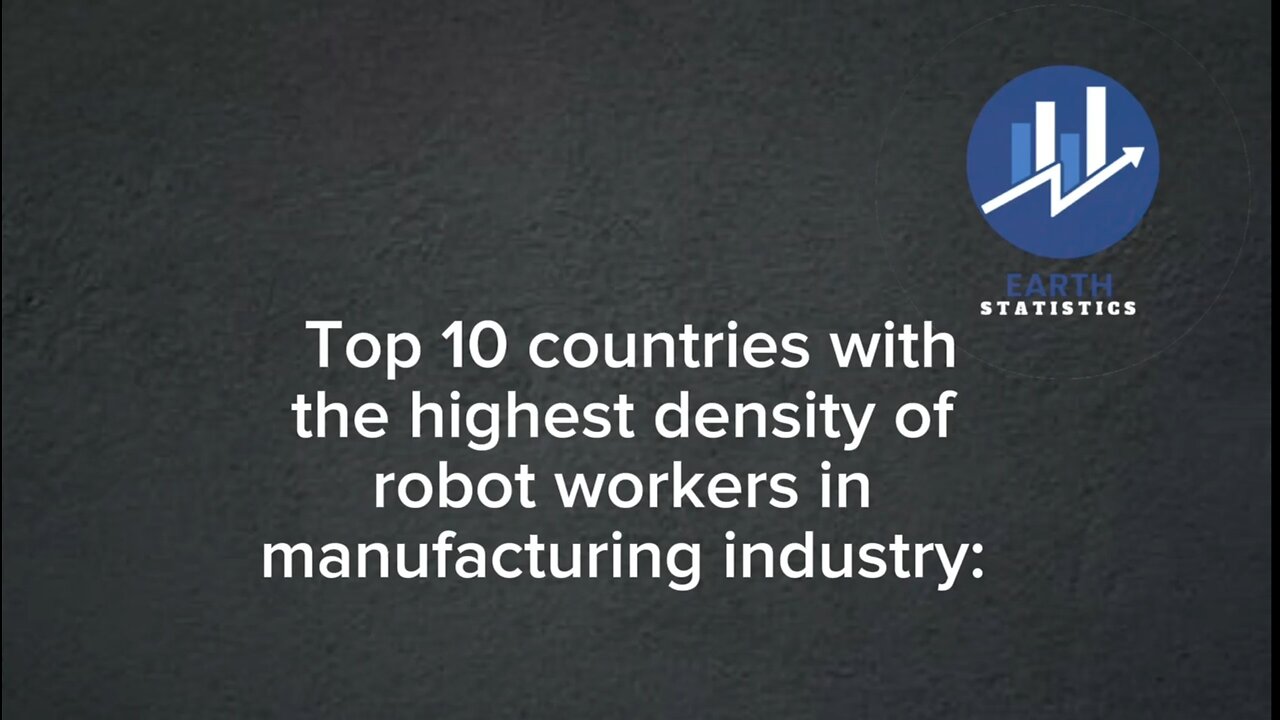 Top 10 countries with the highest density of robot workers in manufacturing industry...