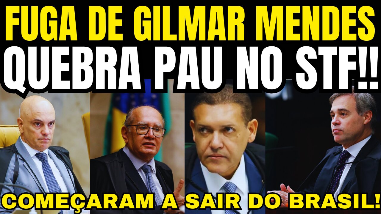 MINISTROS COMEÇARAM A SAIR DO BRASIL! CRISE EXPLODE NO STF!! MENDONÇA E KASSIO NUNES ENVOLVIDOS