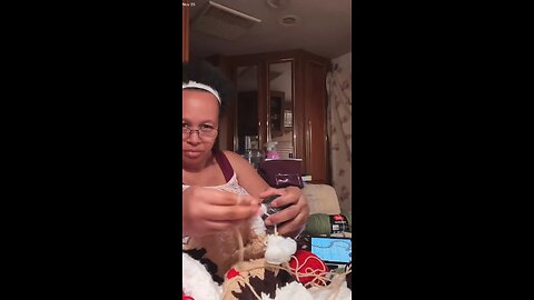 Kiki is doing a little crocheting tonight.