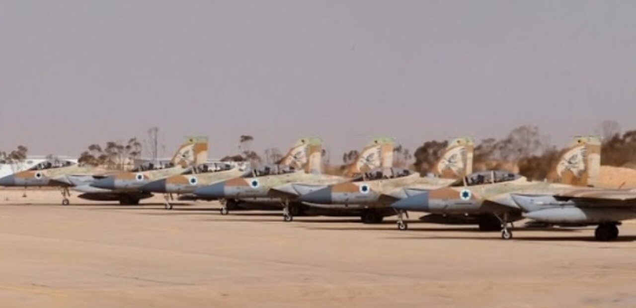 Fighter jets prepare to take off as Israel strikes against Houthi rebels in Yemen's capital