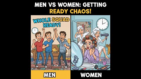 Men vs Women Getting Ready: "Whole Squad Ready" in 5 Mins vs Endless Bathroom Drama! Who's Guilty?