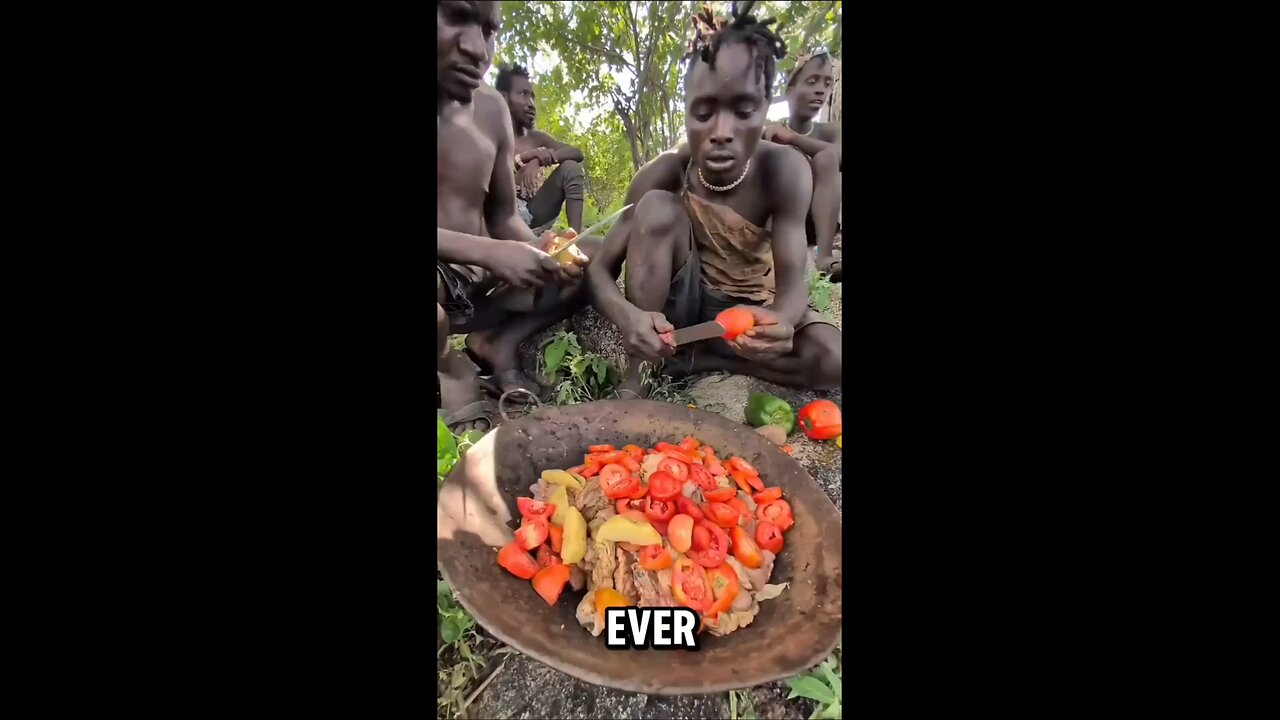 Tribal Cooking| Traditional Outdoor Meat and Vegetable Preparation