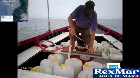 Viaje Completo de extracción de Agua de Mar RexMar Perú 🇵🇪 del 5-2-25 . Realizado a 3,57 km