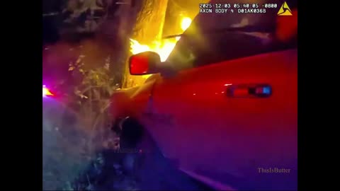 Snohomish police rescue man from burning truck