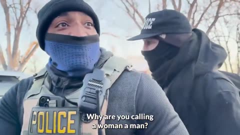 ICE agent asks leftist if they are a MAN