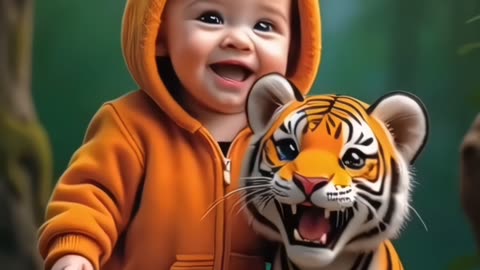 Baby's Animal Friends" "Cute Encounters" "Baby Loves Animals" "Adorable Duos" "Snuggle Time"