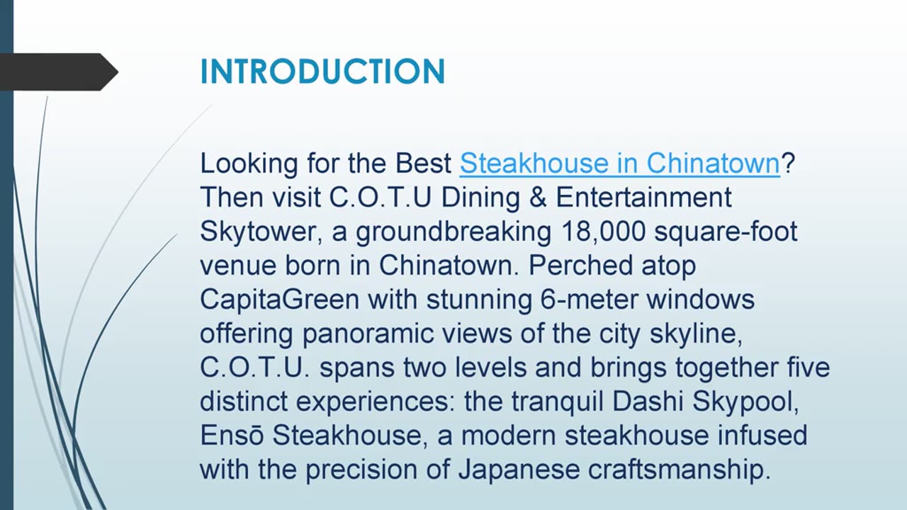 Best Steakhouse in Chinatown