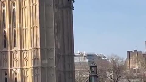 Some Pro-Palestinian idiot has scaled Big Ben.