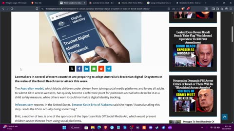 WORLD LEADERS TO ADOPT AUSTRALIA'S DIGITAL ID SYSTEM #endtimes #lastdays