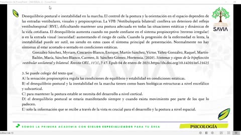 SAVIA REGULAR 2025 | Semana 04 | Psicología