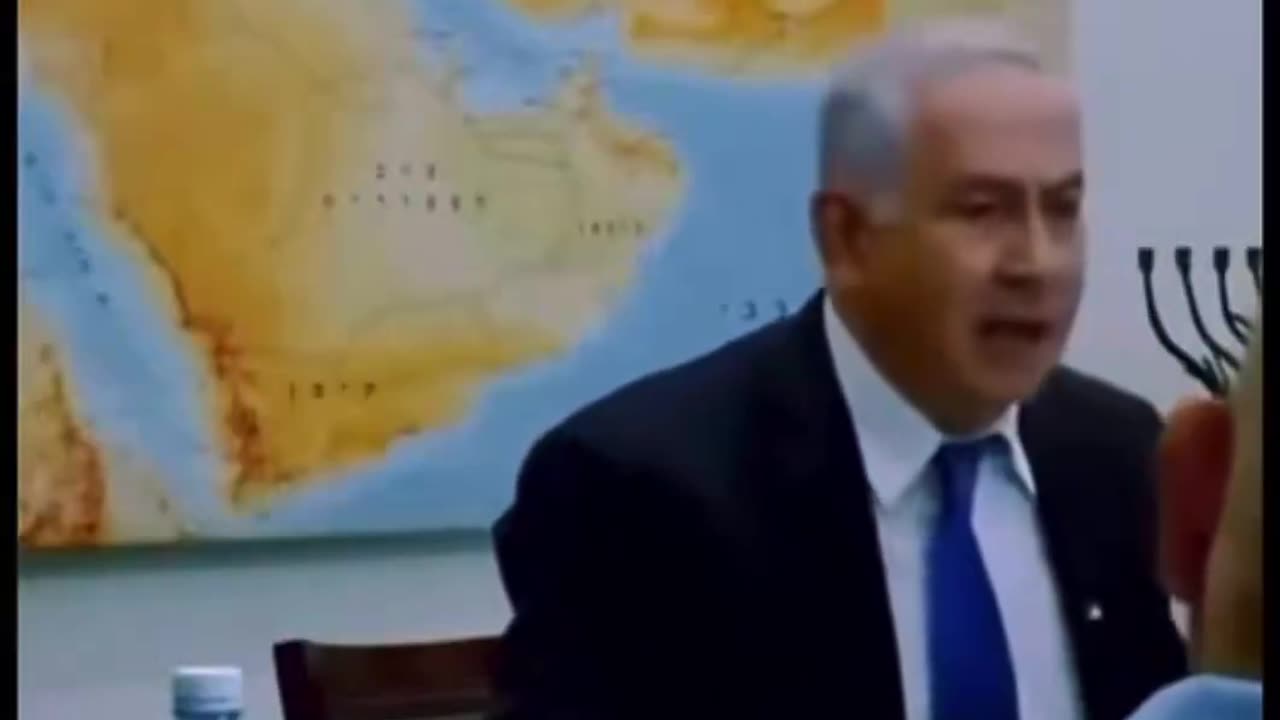 The calm Bibi Netanyahu, you don’t see speaking English, with standing ...