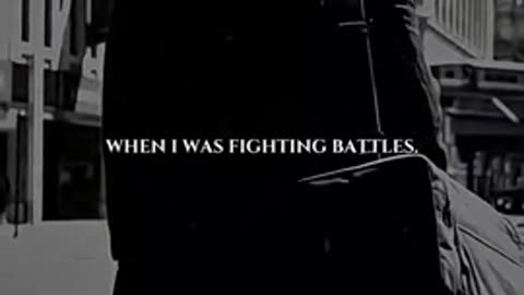 I don't care what they think of me, because they were never there while I was fighting battles