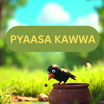 Ek Pyaasa Kawwa | Moral Story for Kids | Hindi Animated Rhyme | Toddler Creative Hub