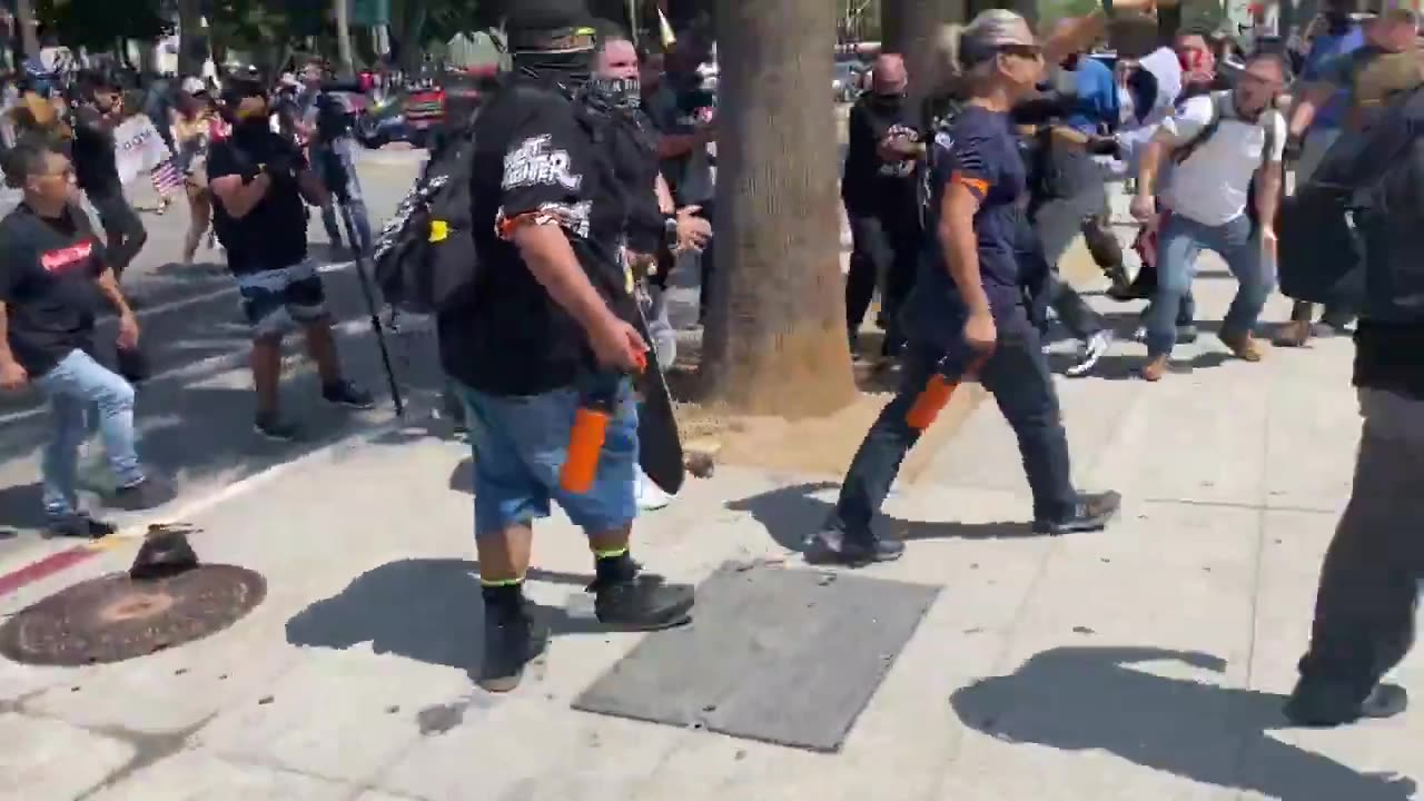 Antifa vs. Patriots in Los Angeles