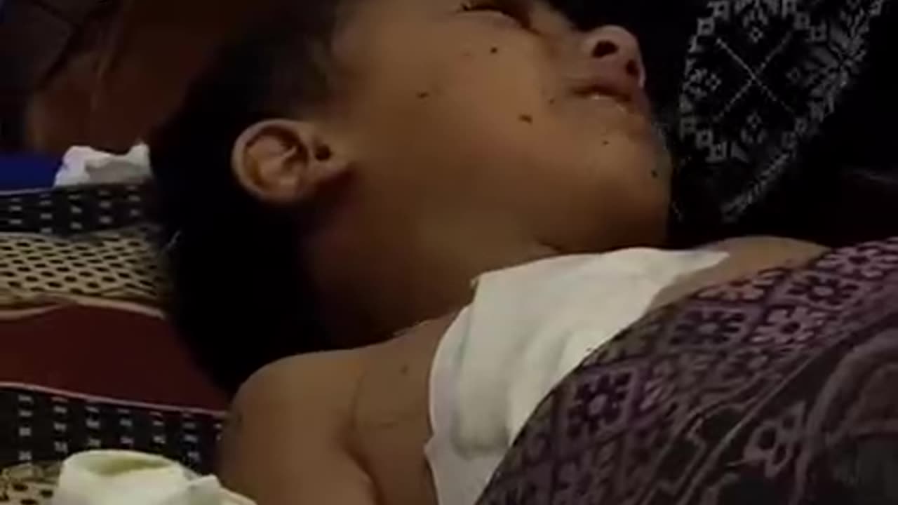 Palestinian boy Yahya Sharabati suffered serious injuries