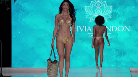 Jaskiran Kaur a stunning Slow-Motion walk in OLIVIA LONDON Swimwear | Miami Swim Week The Shows