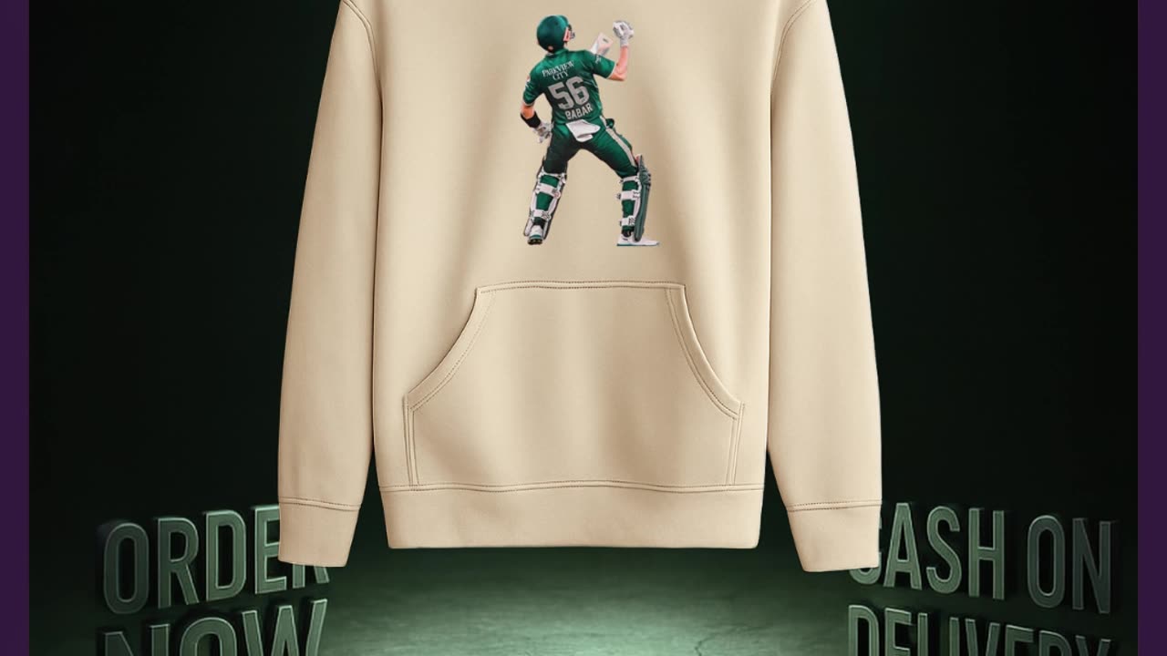 🔥 Babar Azam Hoodie | King of Cricket Pakistan | Raheech Winter Collection 2025 | Cash on Delivery