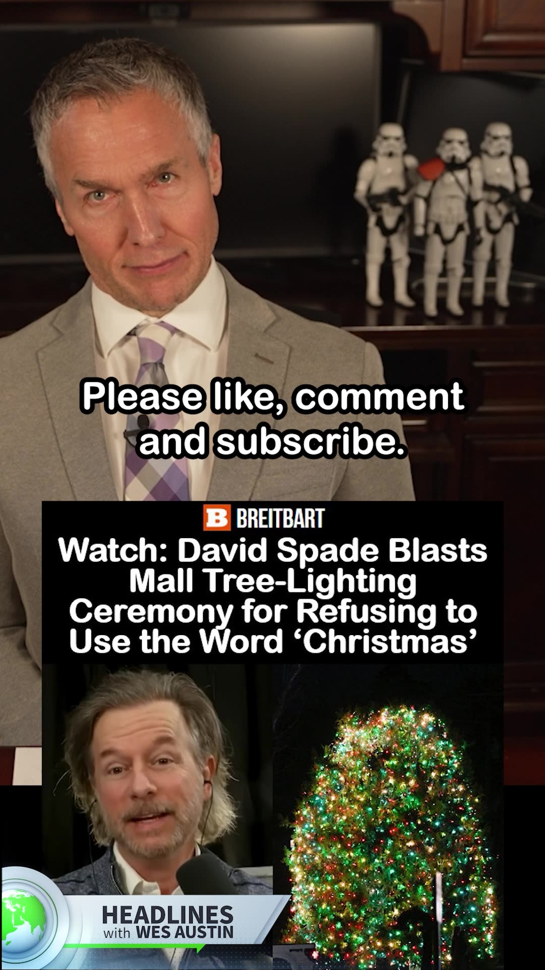 David Spade ROASTS Mall for Banning “Christmas” from Tree Lighting