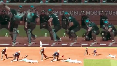 Prototype 513: Atlanta Braves Sean Murphy throws out base stealer: 2023 MLB All Star game