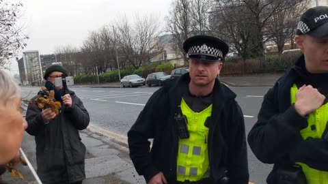 🚨BREAKING🚨: Scottish police filmed applying “buffer zone” law to “silent vigil”, despite recen...